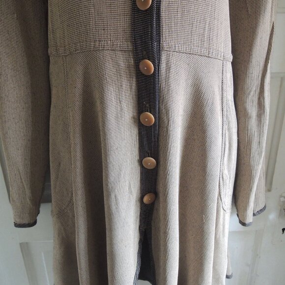 Vintage Jeanne Engelhart Brown & Tan Reversible Jacket Duster S *Runs L - Picture 5 of 11